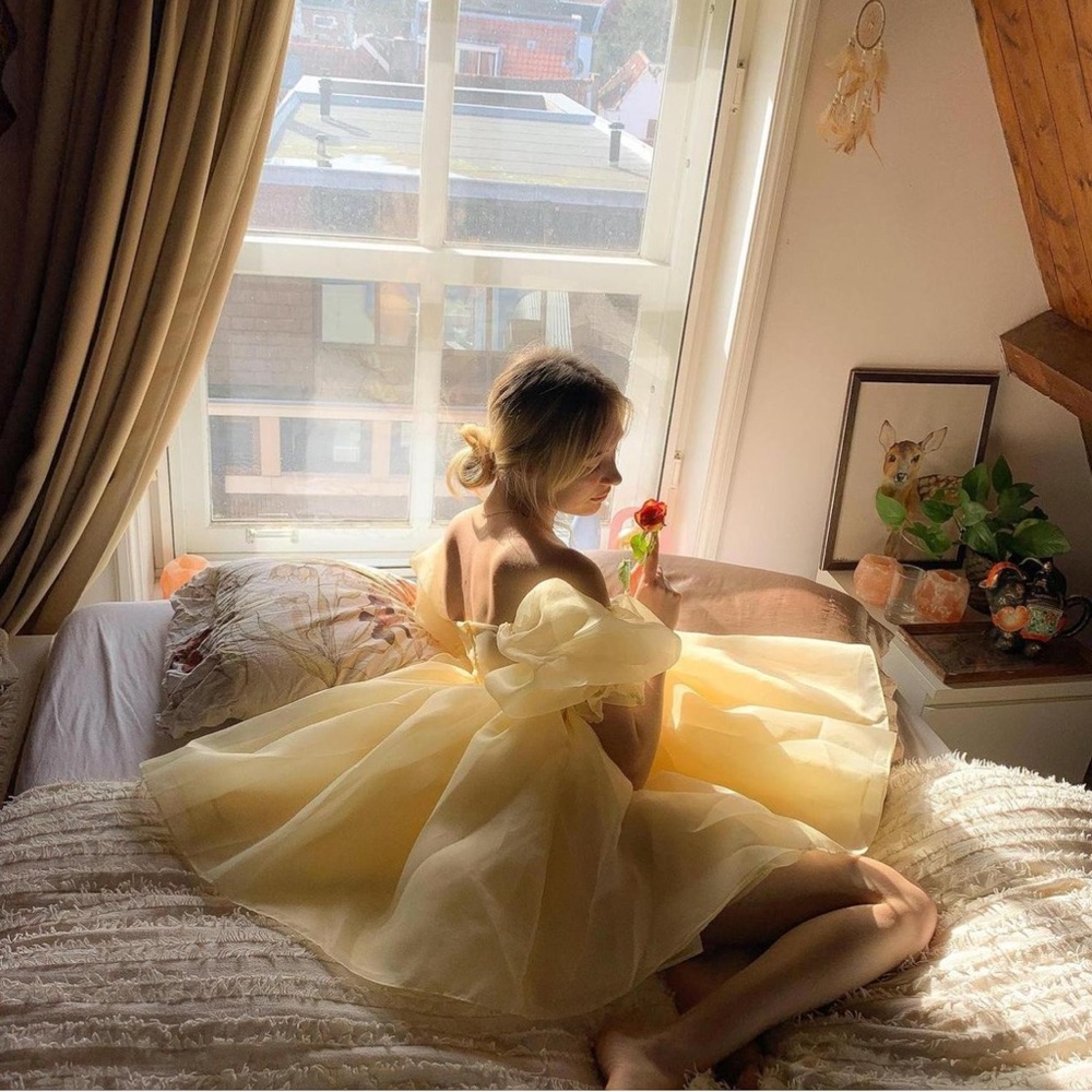 Selkie The Baby Banana Puff Dress
